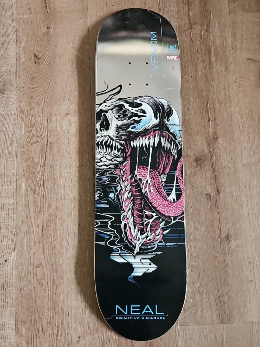Primitive x Marvel Venom Skateboard Deck, Green/Silver Paul Jackson 8.125''